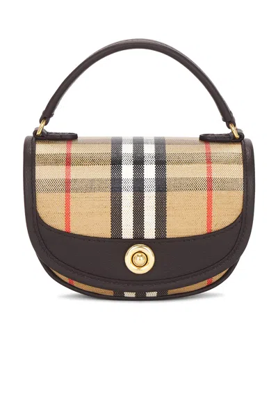 Burberry Women Highlands Crossbody Bag With Check Motif In Multi