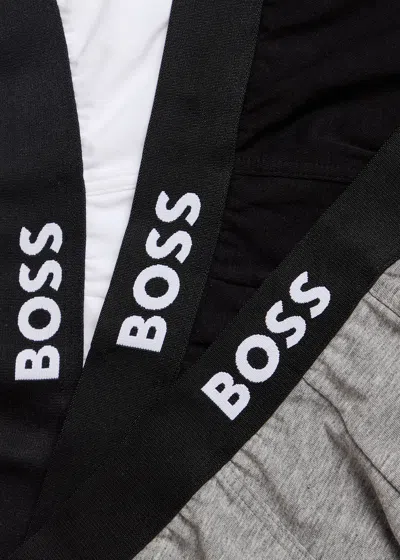 Hugo Boss Boss Boss One Stretch-cotton Boxer Briefs In Multi