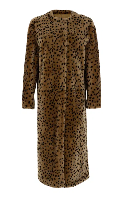 Zeynep Arã§ay Leopard-print Shearling Coat