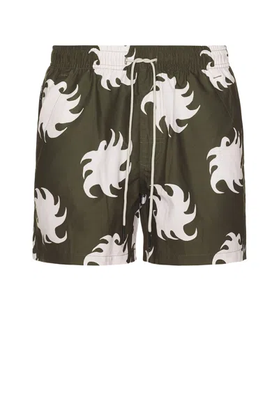 Oas Pine Ember Swim Shorts In Green