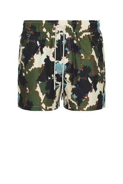 Oas Foliago Swim Shorts In Green