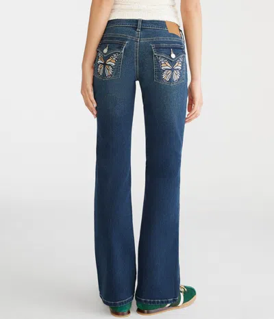 Aéropostale Super Low-rise Flare Butterfly Pocket Jean