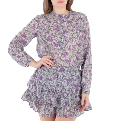 Isabel Marant Étoile Isabel Marant Maria Cotton Voile Blouse In Purple