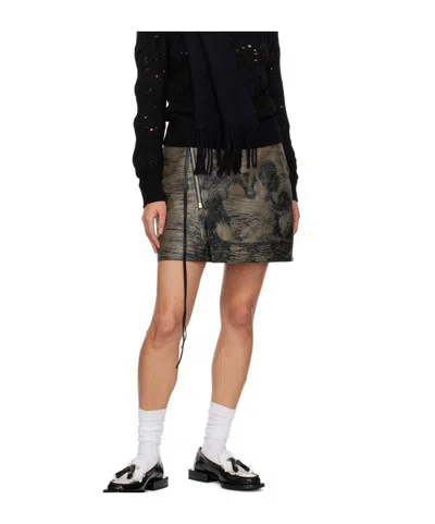 Eytys Rogue Graphic Printed Mini Skirt In Gray