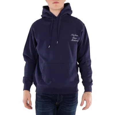 Drôle De Monsieur Blue Hoodie With Logo In Cotton Man In Blue