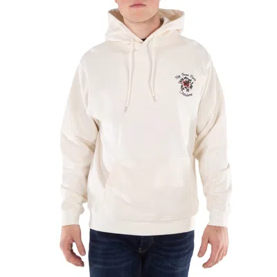 Drôle De Monsieur Le Hoodie Slogan Fleurs In White