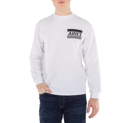 Aries Long Sleeve Credit Card Logo Print T-shirt In White