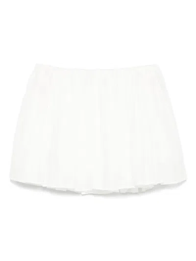 Jucca Thigh-length Cotton Mini Skirt With Flared Hem