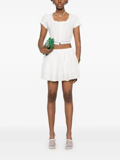Jucca Thigh-length Cotton Mini Skirt With Flared Hem
