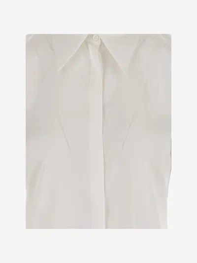 Fit F.it Stretch Silk Shirt With Pointed Collar In Gray