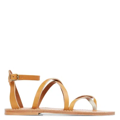 Kjacques K Jacques Ladies Brown Epicure Flat Leather Sandals In Brown