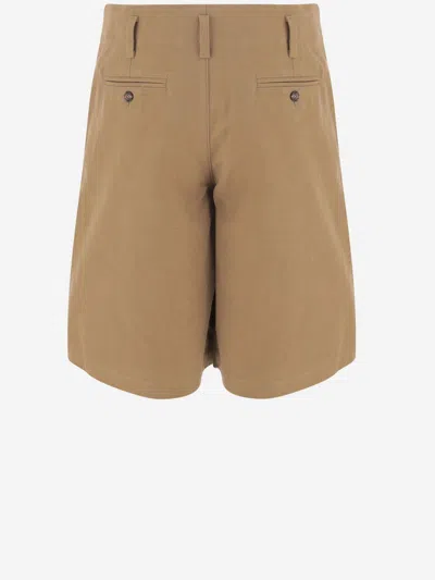 Chloé Brown Cotton Short Pants With High Waist In Brown