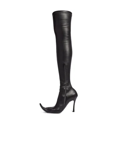 Balenciaga 110mm Alaska Over-the-knee Boots In Black