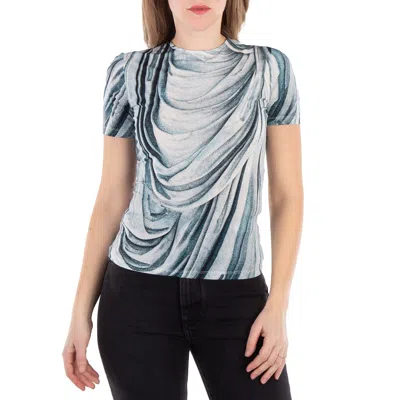 Rabanne Ladies Blue Drape T-shirt In Blue