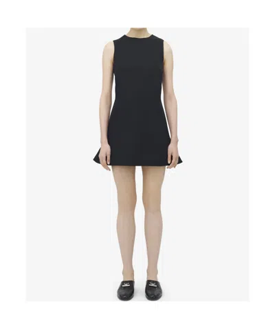 Alexander Mcqueen Flared A-line Sleeveless Mini Dress In Black