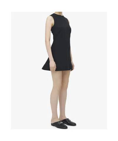 Alexander Mcqueen Flared A-line Sleeveless Mini Dress In Black