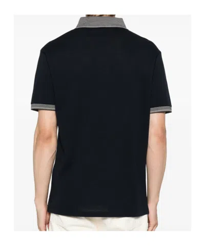 Emporio Armani Piqué Polo Shirt With Super-embossed Ea Embroidery In Black