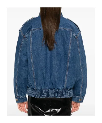 Blazé Milano Elasticated Pocket Denim Jacket In Blue