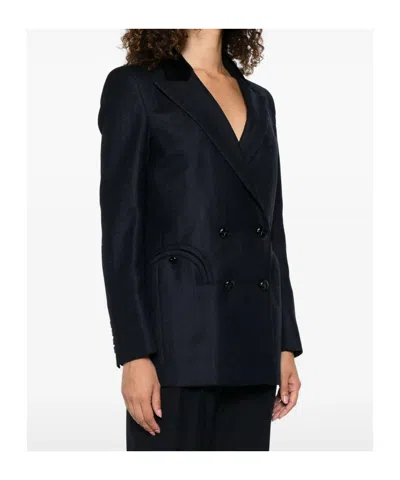 Blazé Milano Resolute Everyday Velvet-collared Double-breasted Blazer In Blue