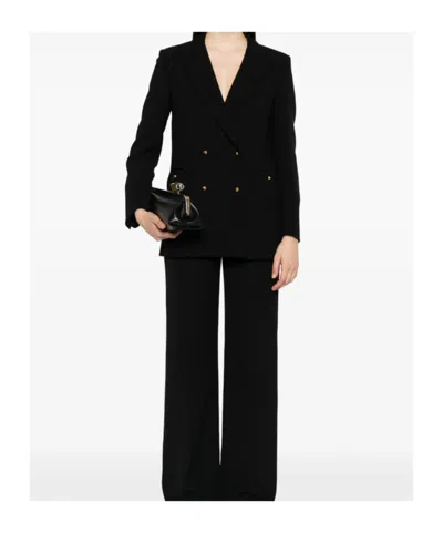 Blazé Milano Double-breasted V-neck Blazer In Black