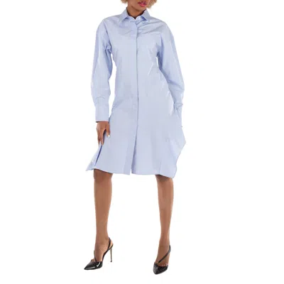 Stella Mccartney Banana-sleeve Shirt Dress In Blue