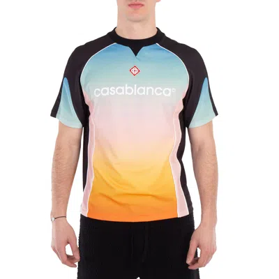 Casablanca Gradient Football Mesh T-shirt In Multi