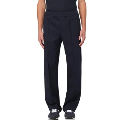 Emporio Armani Wool-blend Cloth Trousers In Blue