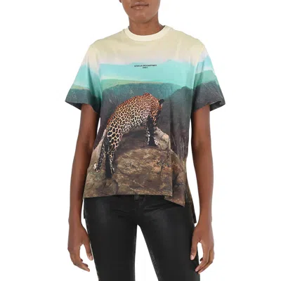 Stella Mccartney Ladies All-over Photographic Print Leopard T-shirt