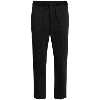 Ami Alexandre Mattiussi Ami Paris Men's Black Elasticated-waist Cropped Trousers In Black