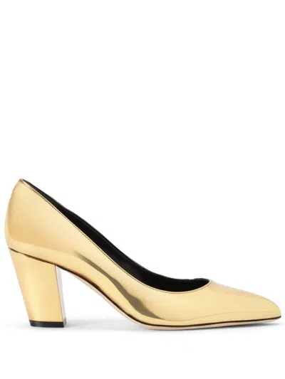 Giuseppe Zanotti Femiy 70mm Metallic-effect Pumps In Gold
