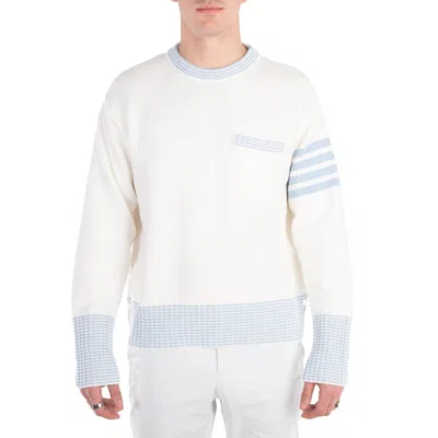 Thom Browne Hector Round Neck Sweater In White