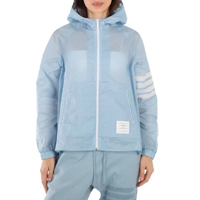 Thom Browne Ultralight Ripstop 4-bar Anorak In Blue