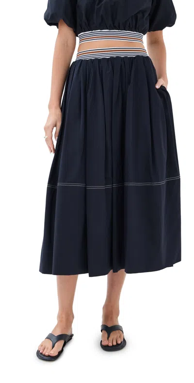 Veronica Beard Evelina Skirt Navy