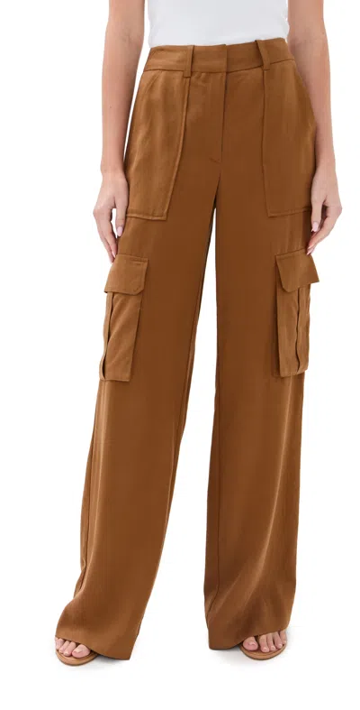 Veronica Beard Saul Cargo Pants Whisky In Brown
