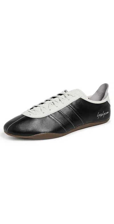 Y-3 Debossed Leather Tokyo Sneakers With Lace-up Closure