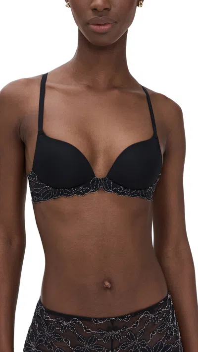 B.tempt'd By Wacoal B. Tempt'd By Wacoal Feeling Famous Wirefree Pushup Bra Night/angel Wing In Black