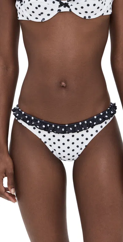 Bananhot Jussy Bikini Bottoms White Polka In White