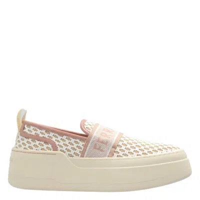 Ferragamo Logo Jacquard Platform Slip On Sneakers