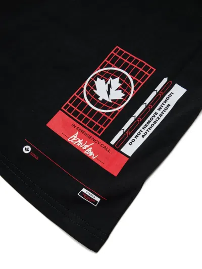 Dsquared2 Graphic-print Cotton T-shirt In Black