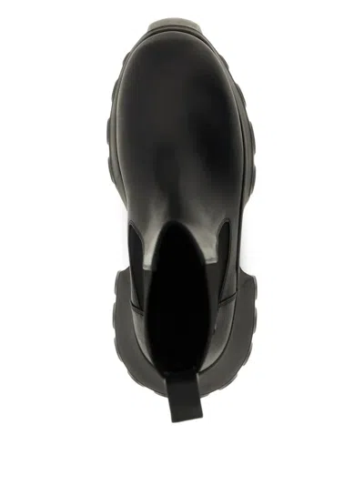 Rick Owens Black Hollywood Beatle Mega Tractor Chelsea Boots