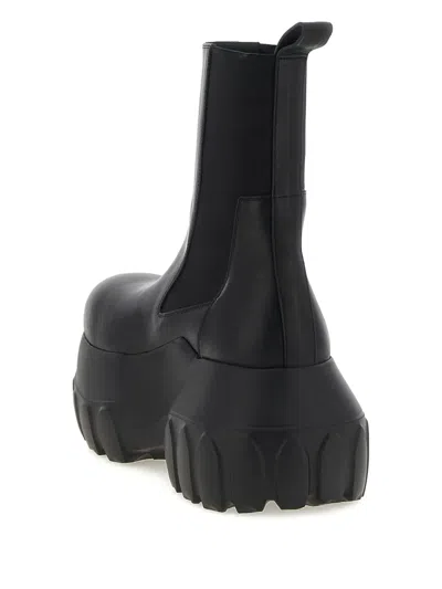 Rick Owens Black Hollywood Beatle Mega Tractor Chelsea Boots