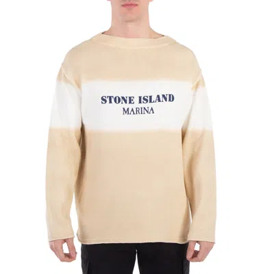 Stone Island Marina Long Sleeve Knitted Sweater In Neutral