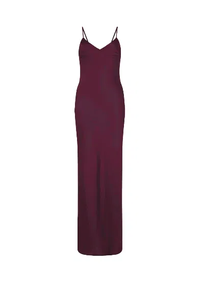 Gilda & Pearl Orchid Purple Long Silk Slip