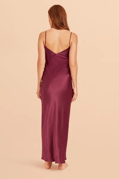 Gilda & Pearl Orchid Purple Long Silk Slip