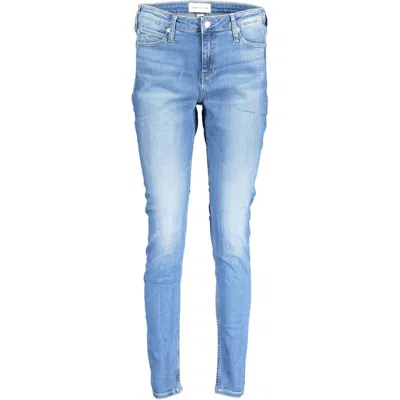 Calvin Klein Blue Cotton Jeans & Women's Pant