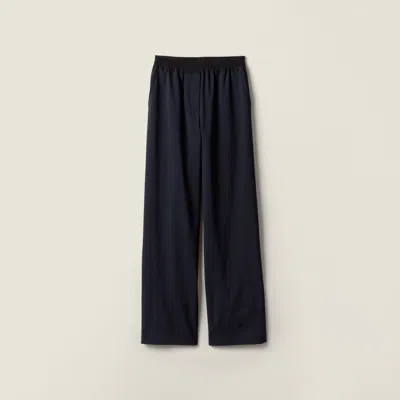 Miu Miu Wool Pants In Blue
