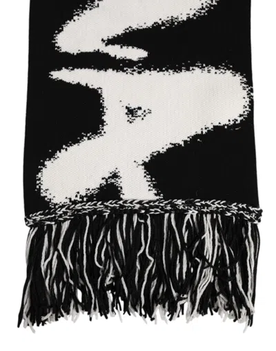 Dolce & Gabbana Black Logo Neck Warmer Wrap Men Shawl Men's Scarf