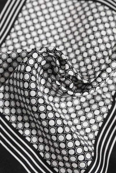 Dolce & Gabbana Black White Patterned Square Men Foulard Men's Scarf