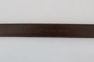 Dolce & Gabbana Blue Perforated Leather Gray Buckle Men's Belt