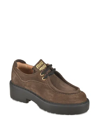 Miu Miu 55mm Sienna Platform Derby Shoes